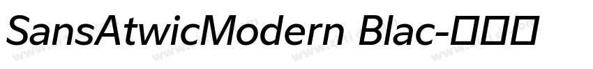 SansAtwicModern Blac字体转换